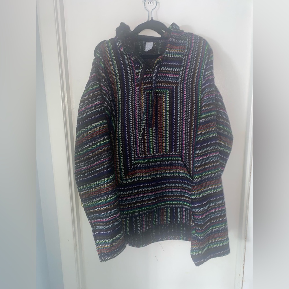 Baja Hoodie | Woven Jacket | Unisex | XL | NWOT | Black | Neon | Vivid
